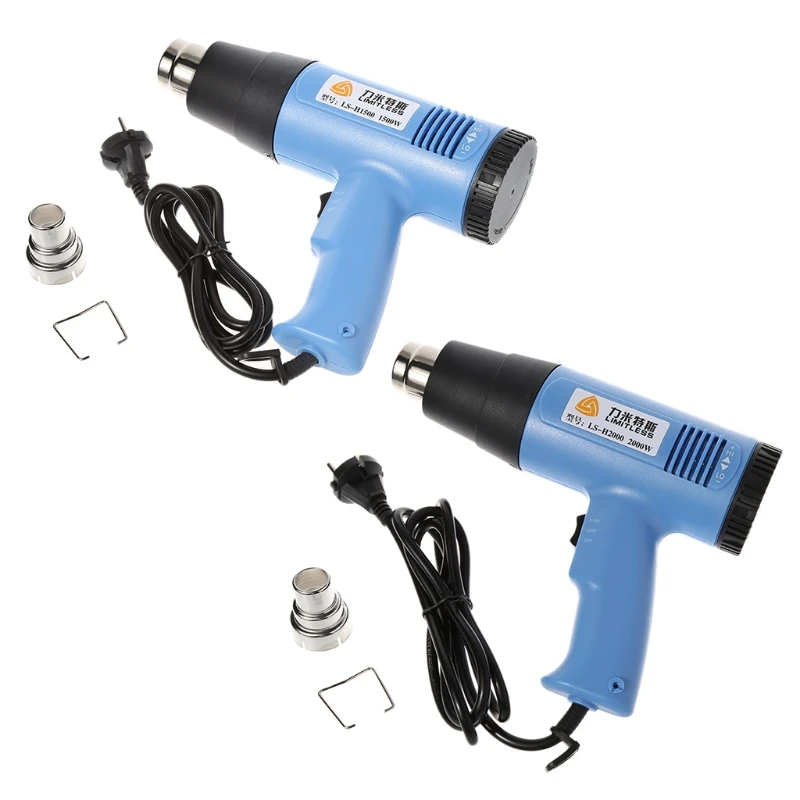 

220V 1500W Electric Heat Gun Adjustable Temperature Power Tool EU Plug with Nozzle