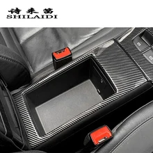 Стайлинга автомобилей углеродного волокна центральный подлокотник панель для бардачка украшения крышка наклейки Накладка для Audi A3 8 V S3 аксессуары для интерьера
