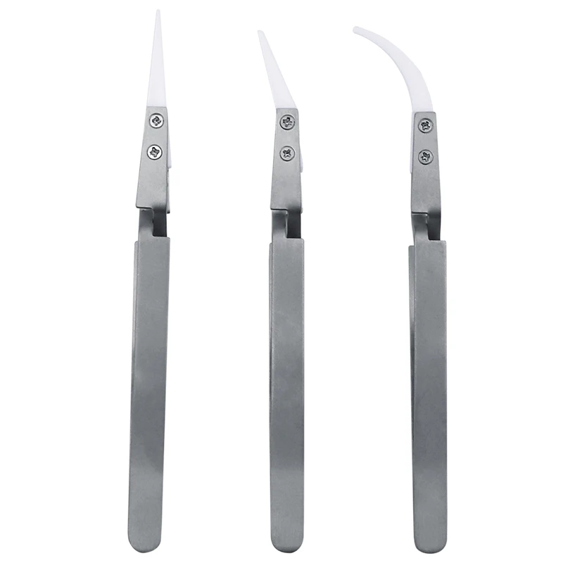 Tweezer tool precision tweezers 1pc stainless steel for eyelash-false clip makeup nail art