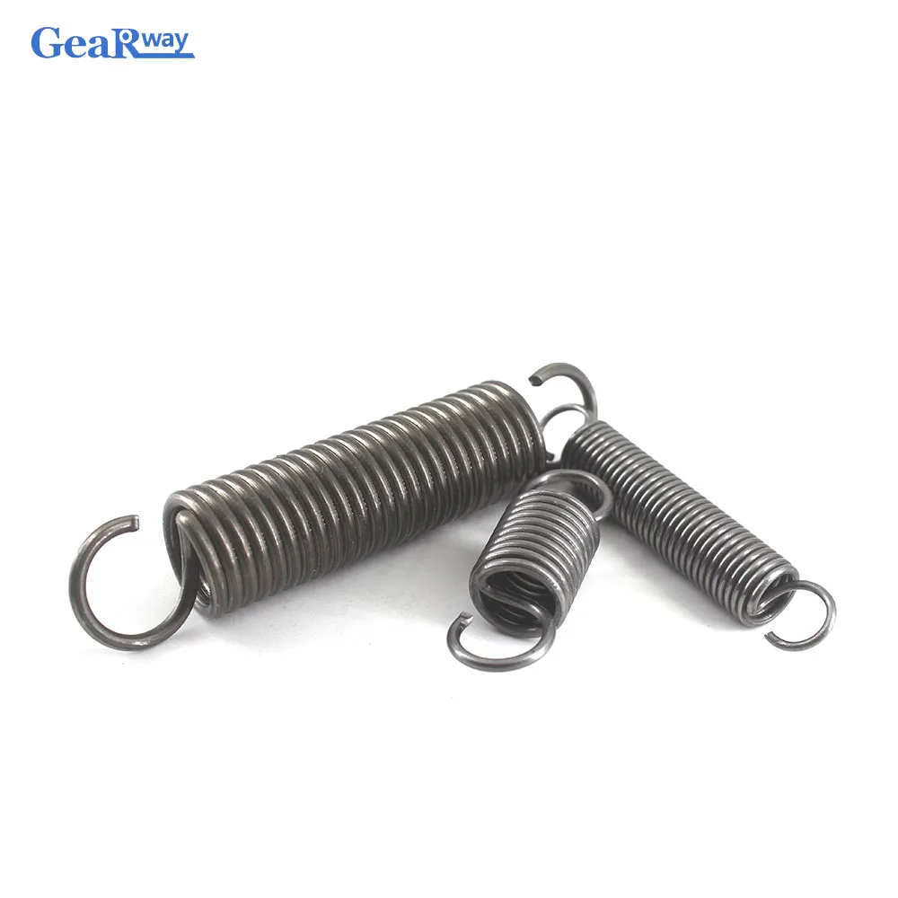 

Gearway 5pcs Extension Spring 1.2mm Thickness 12mm OD Small Tension Springs 70/80/100/120/130/140mm Steel Long Extension Spring