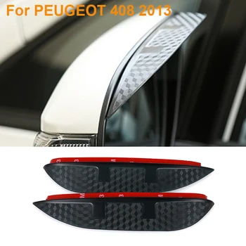 

2016 Car Styling Carbon Rearview Mirror Rain Blades Car Back Mirror Eyebrow Rain Cover Protector For PEUGEOT 408 2013