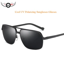 Поляризованные солнцезащитные очки для мужчин, спортивные, для вождения, велоспорта, бега, рыбалки, небьющаяся металлическая оправа