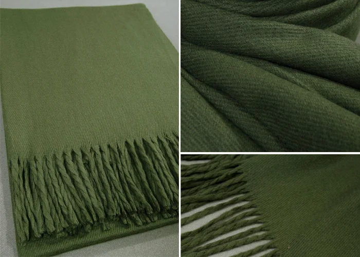 

Army green New Large Long Cashmere Pashminas Craves Europe and America Winter Women's Shawl Scarf Warm Wrap Multicolor S300-9