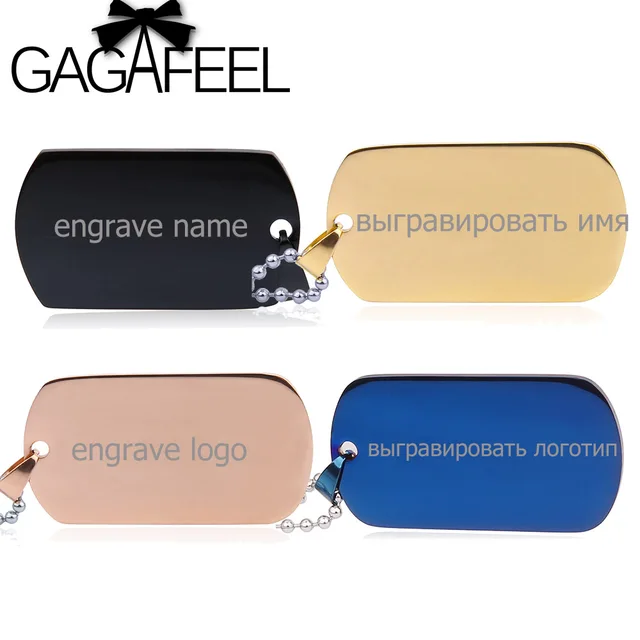 gagafeel five colors personalize custom logo stainless steel army