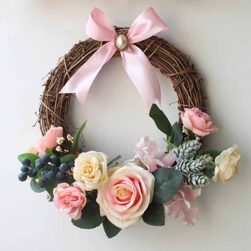 Искусственные украшения, цветы, венки для дома, свадебные украшения автомобиля, розовые венки, декоративные свадебные цветы, искусственные цветы - Цвет: a 240x80mm