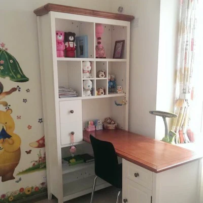 家庭用木材コーナーデスク組み合わせ本棚コンピュータ韓国学生スタイルテーブルテーブル Table Mirror With Light Table Phototable Coaster Aliexpress