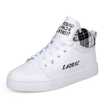 

New Fashion Flat Big Size Man Shoe High-top Lace-up Casual Comfortable outdoor Shoes