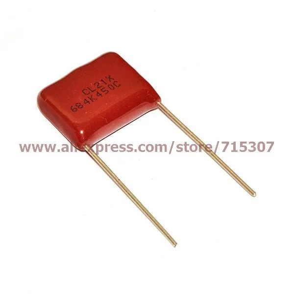 40 шт., конденсатор для полипропиленовой пленки, 680000pf 0,68 НФ 450 ...