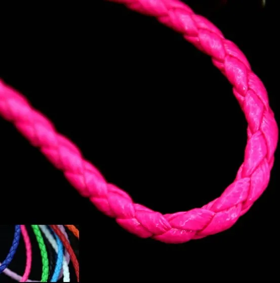 

1st grade 11colors faux leather cord/lace/strip/string PU braid cord 3.5mm DIY accessory zakka bracelet bag belt free shipping