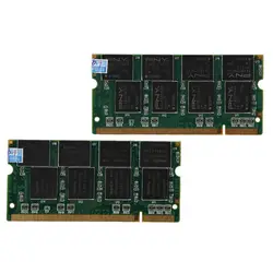 2 ГБ 2X1 Гб PC2700 DDR-333 non-ecc (без коррекции ошибок) 200-Pin CL2.5 ноутбук (SODIMM) память (ram) Новый