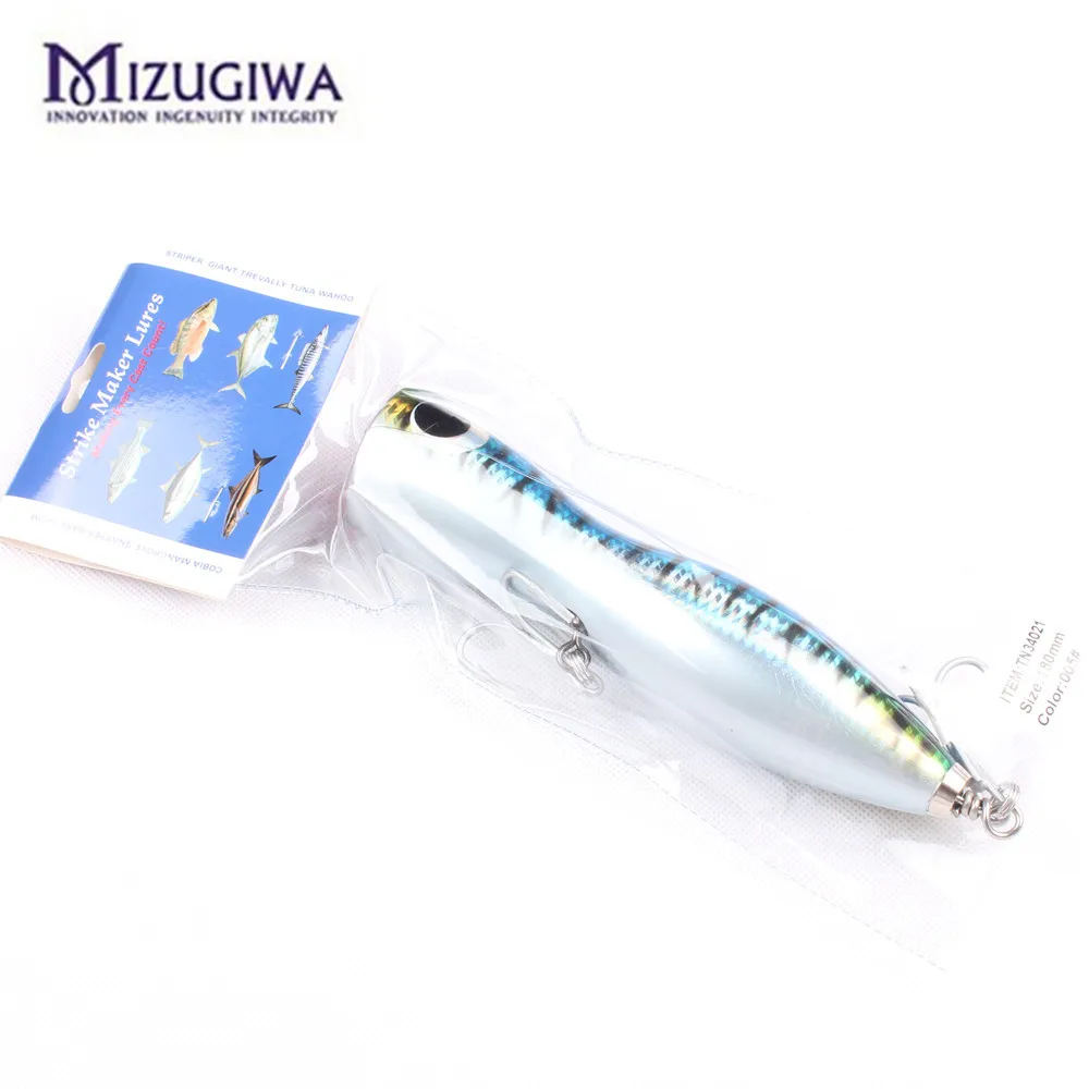 MIZUGIWA GT деревянный Поппер 7 &quot4 oz Topwater приманка ручной работы поверхности