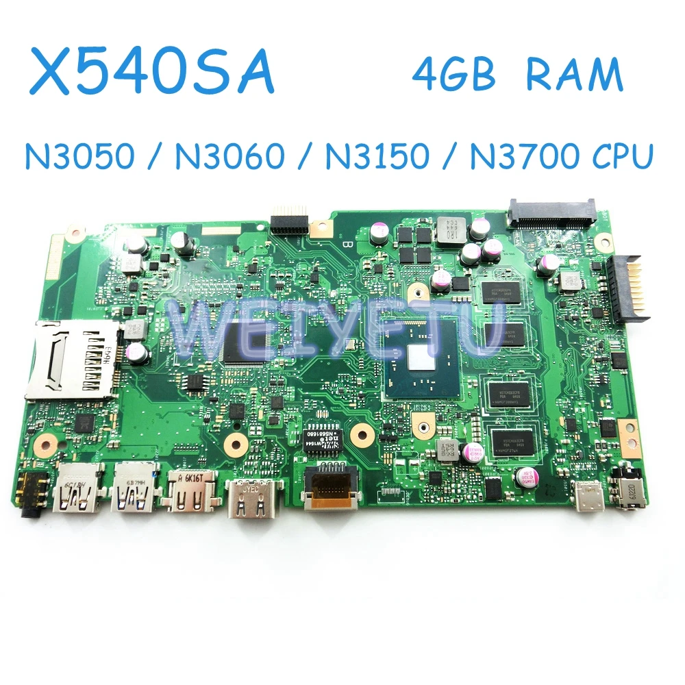 X540SA With DDR3 4GB RAM Motherboard For ASUS VivoBook X540SAA F540S X540S Laptop Mainboard REV 2.1 90NB0B30-R00031