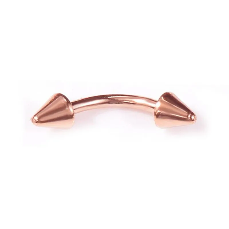 Панковское сергиальное стальное кольцо для губ из розового золота, шпильки для пирсинга бровей для женщин и мужчин, серьги-гвоздики для сосков, пирсинг, ювелирные изделия для тела