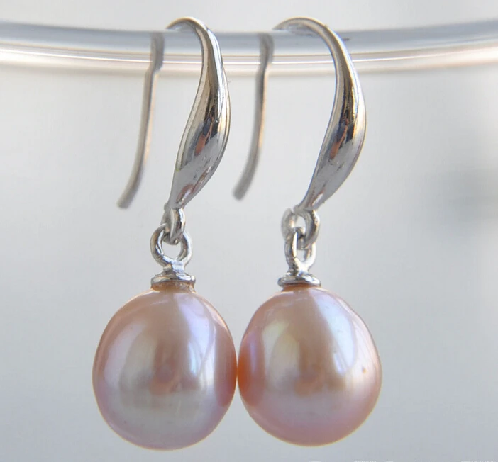 

free shipping 12382 PINK RICE FRESHWATER PEARL DANGLE EARRING