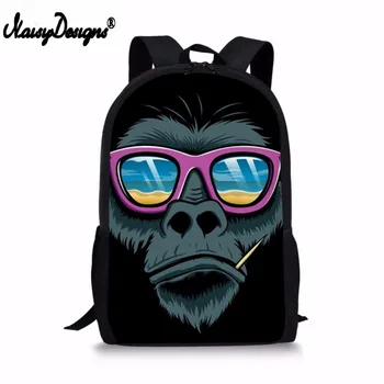 

NOISYDESIGNS Customzied Backpack For Students Cool Anime Animal Pattern Printing Notebook Bag For Boys Girls Shoulder Mochila