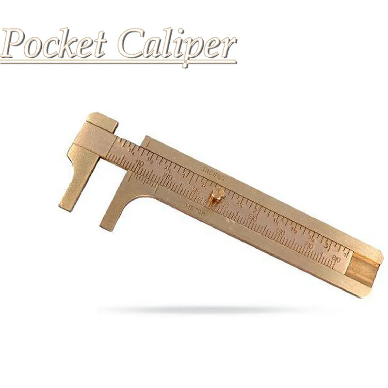 2016 New Arrival Mini Portable Vernier font b Caliper b font 80MM Full Copper Pocket font