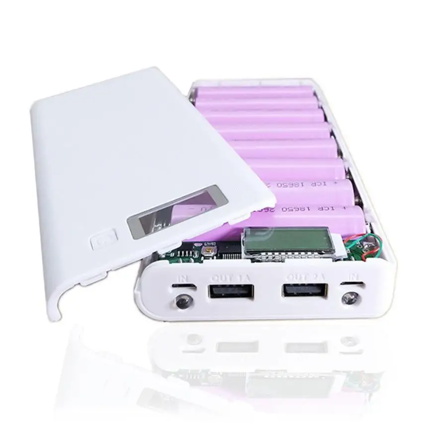 HIPERDEAL DIY USB Мобильный блок питания зарядное устройство 8 шт. 18650 Держатель батареи