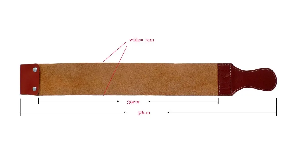 Удлиненный и расширенный кожаный ремень для правки бритвы для прямой бритвы Складной нож лезвие ткань заточка инструмент для бритья
