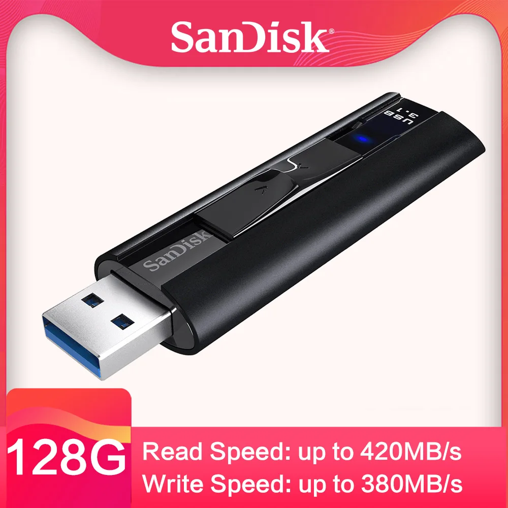 SanDisk бизнес зашифрованный USB флеш накопитель 420 МБ/с./с 256 ГБ 3 1 твердотельный Extreme PRO