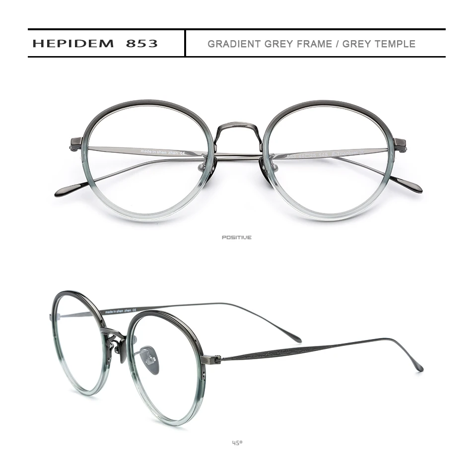 HEPIDEM B титановые оптические очки, оправа для женщин, винтажные овальные очки по рецепту, мужские ретро круглые очки для близорукости, очки