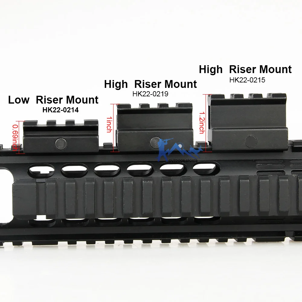 CANIS LATRANS Red Dot Scope Weaver Picatinny Riser крепление на рейку 1/2& 4/5& 1 дюйм низкий профиль 3 слота