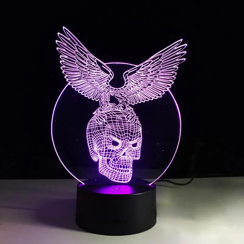 3D светодиодный ночник 7 цветов изменить сенсорный переключатель USB Powered
