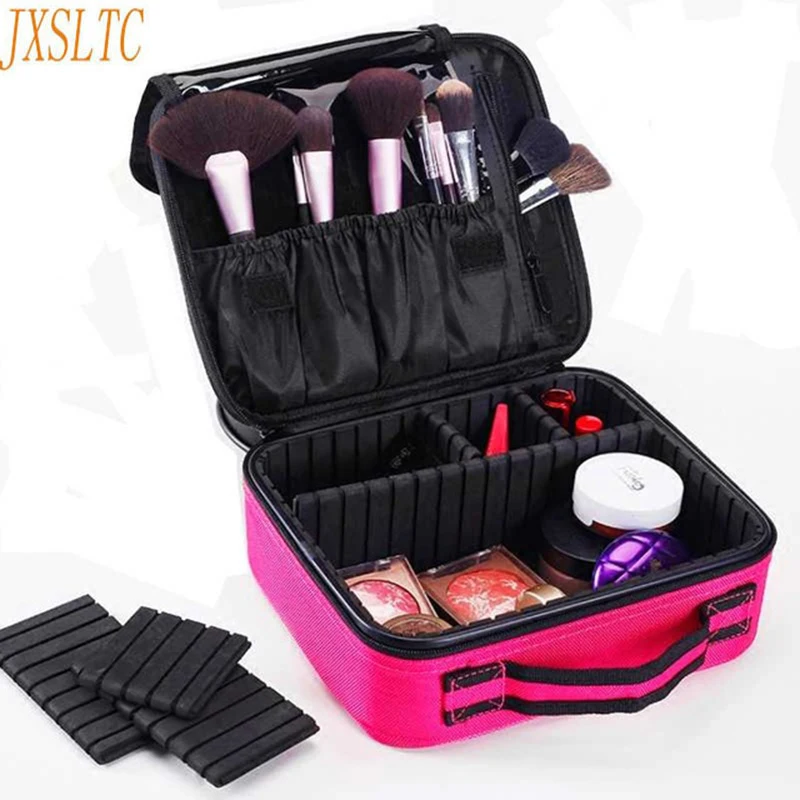 JXSLTC Neceser Professional Vanity Cosmetic bag Organizer women Travel
