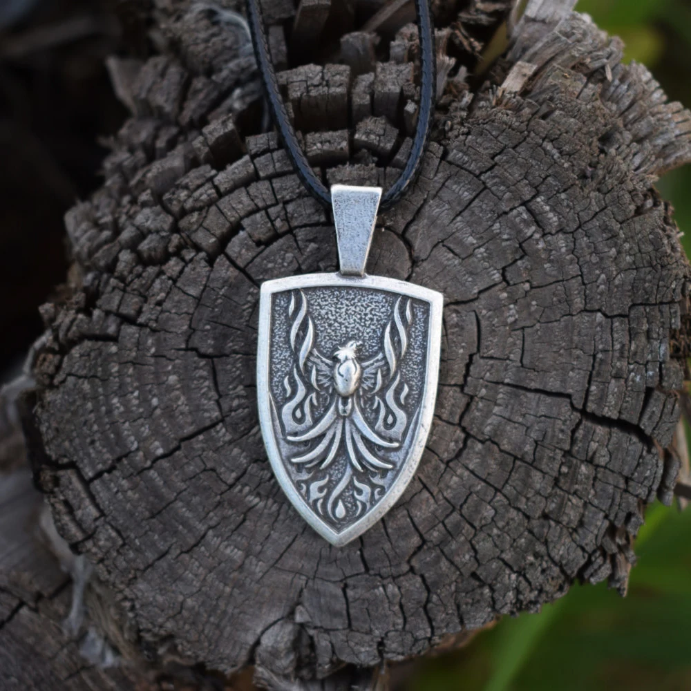Оригинальные пожарные ювелирные украшения sanlan Norse Rebirth fire-bird's Подвески кельтские животные Ожерелье Феникса
