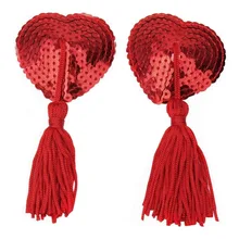 Сексуальные самоклеющиеся блестки с кисточками, покрытие в форме сердца, бюстгальтер, покрытие для сосков, лепестки груди