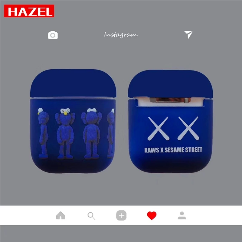 

Cartoon lovely personality fashion for Apple AirPods 1 2 Wireless Earphone Charging Cover Bag Cover Bag Bluetooth Headset Box