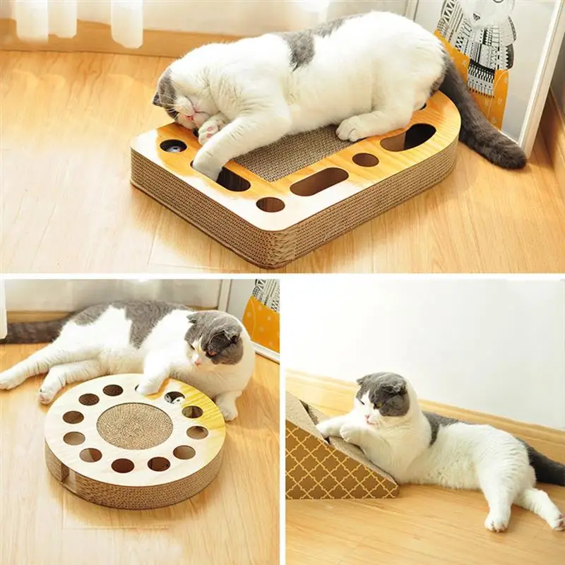 Cat Kitten Scratch Board Soft Bed Mat Claws Care Corrugated Scratcher Cat Training Toy Scratch Interactive Cat Scratching Pad