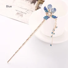 1 шт. Модная элегантная очаровательная двойная булавка цветок смешанная цветная шпилька для волос со стразами