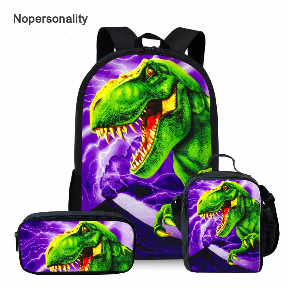 

Nopersonality Jurassic World Dinosaur Backpack for Kids Cool Tyrannosaurus Rex T-rex Children School Book Bags 3d Boys Bagpack