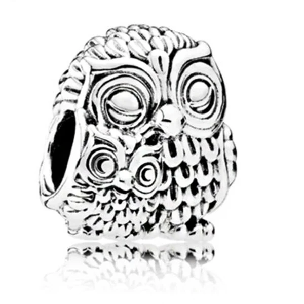 

New Fashion Small Animal Owl Beads Charms Fit Pandora Bracelets Necklaces Women Men DIY Silver Color Jewelry Femme Bijuterias