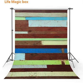 

Birthday Backdrop Vinilo Madera Sky Blue Wooden Slab Foto-120