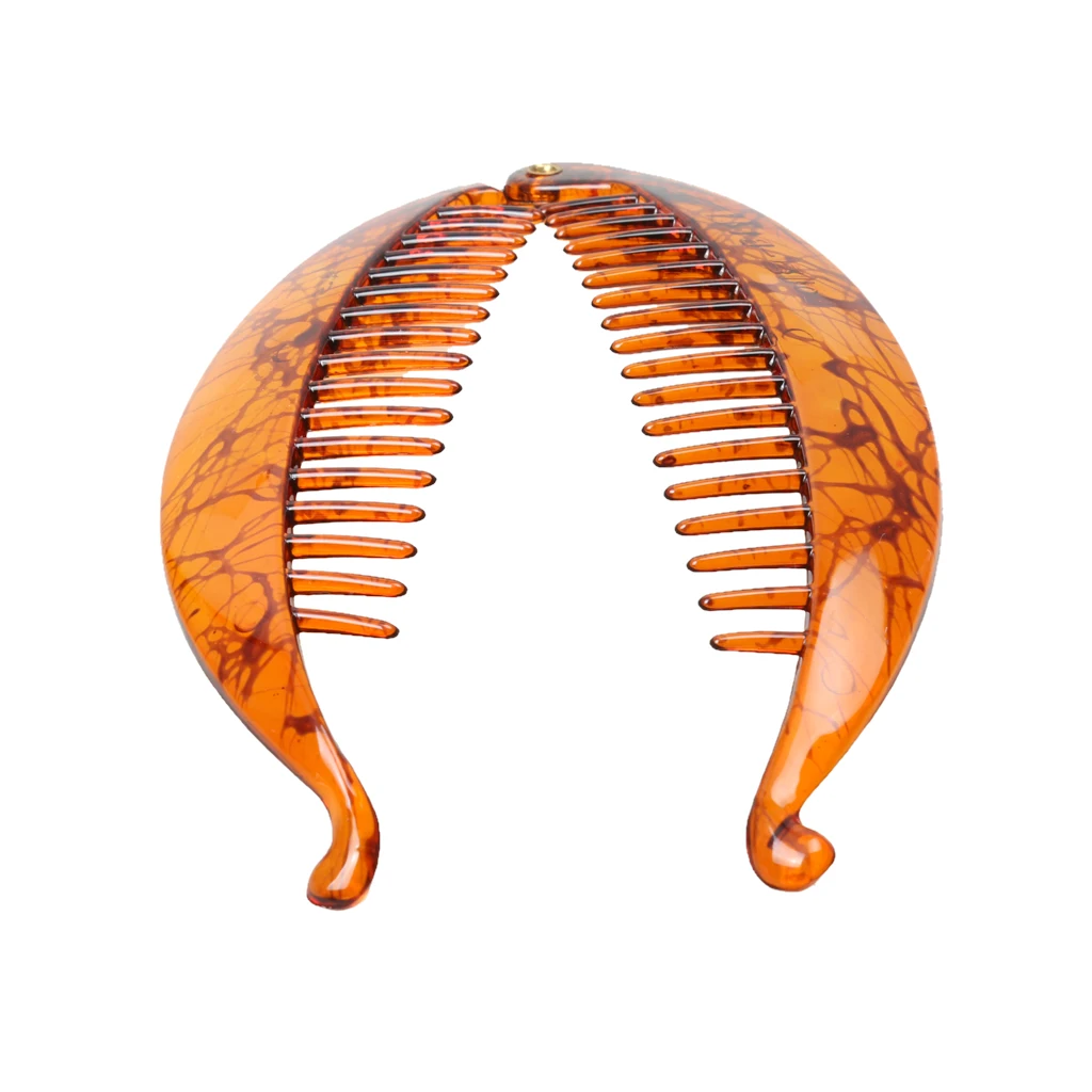 2 Pieces Fish Tail Design Hair Banana Clip 13x6cm Lady Girls School Girls Hair Clips Barrette Comb Hair Jewelry