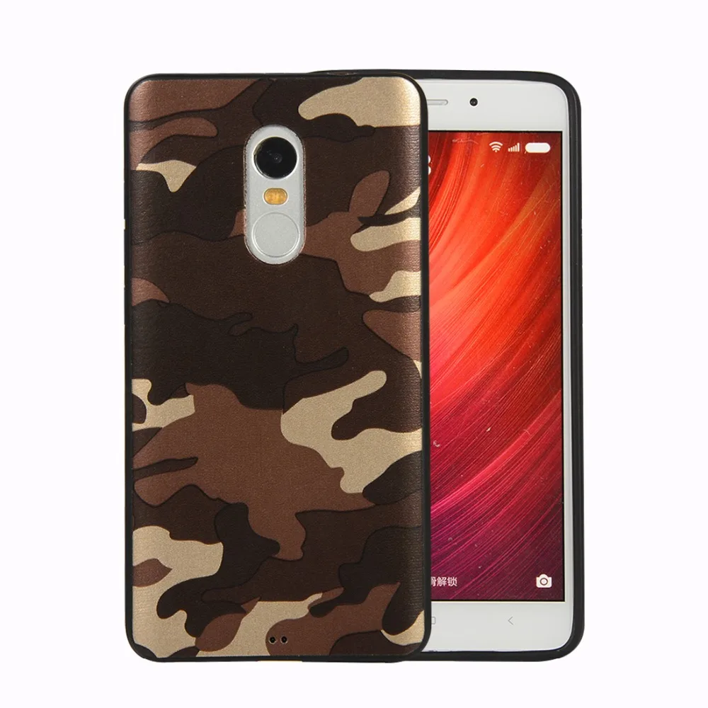 10 шт/партия Армейский Камуфляж силиконовый чехол для Xiaomi Redmi Note4 Note 4X 4A мягкий чехол из ТПУ
