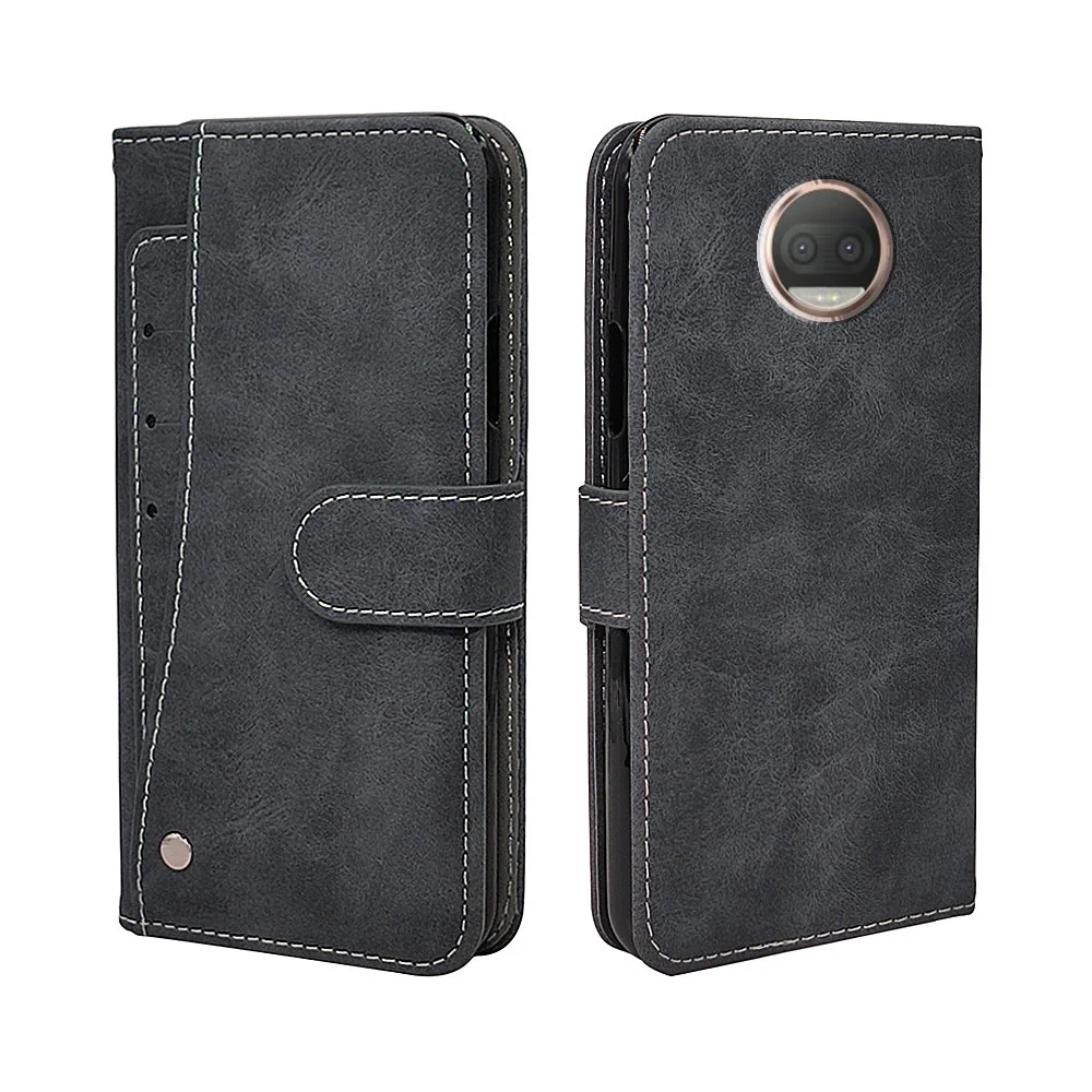 

Luxury Vintage Case For Motorola Moto E5 E4 G4 G5 G5S Plus Play Case Flip Leather Silicone Wallet Cover TPU Business Card Slots