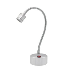 Светодиодный светильник на батарейках с выключателем, 1 Вт, 3 Вт, 10-50 см, гибкий выставочный светильник, вращающаяся сварка, ювелирный светильник