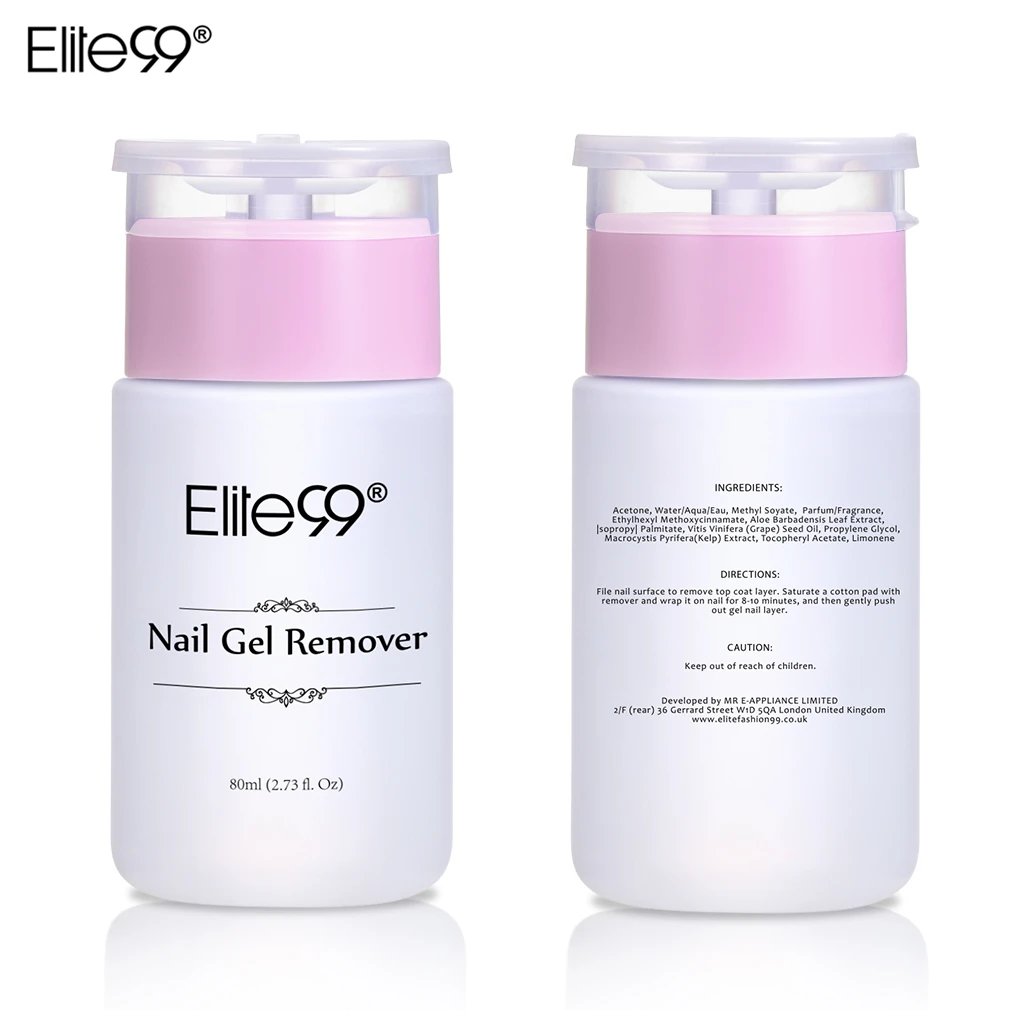 Elite99 80ml Nail Polish Remover UV Gel Sticky Remover Liquid Nail
