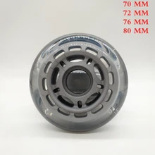 Роликовые коньки Колеса прозрачный цвет 72 76 80 мм 8 шт./лот