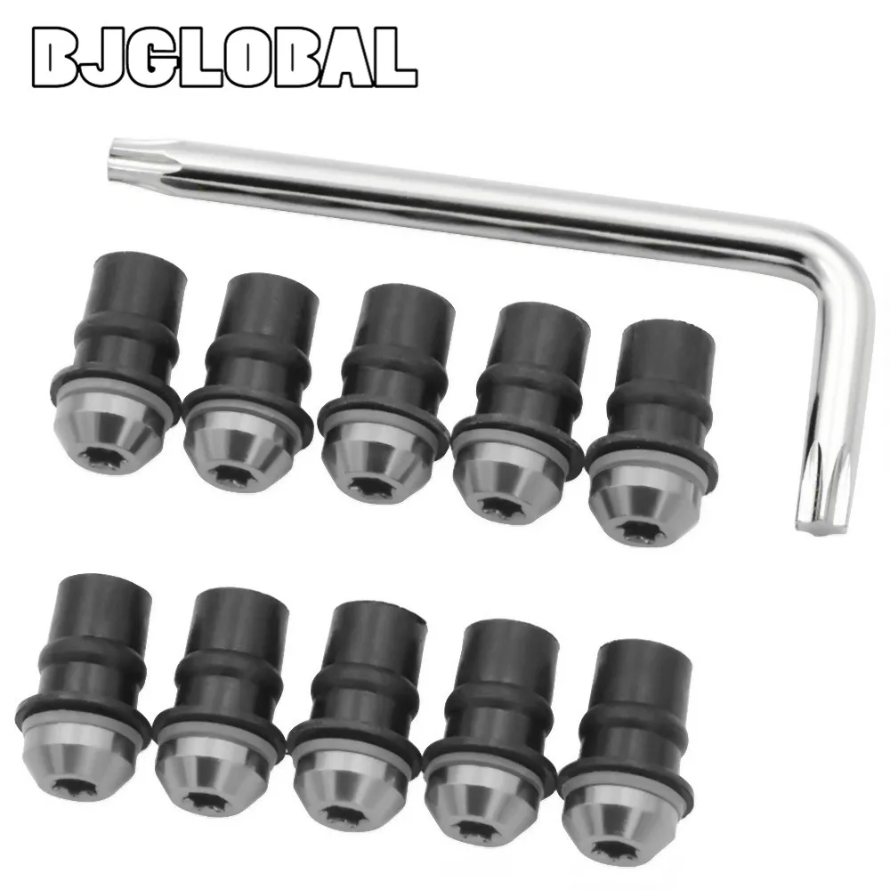 

10pcs Universal 5mm Windshield Bolts M5 Windscreen Mounting Screw Washer Nut Bolts for Hyosung GT250 Comet GT250R TT GT650 Moto