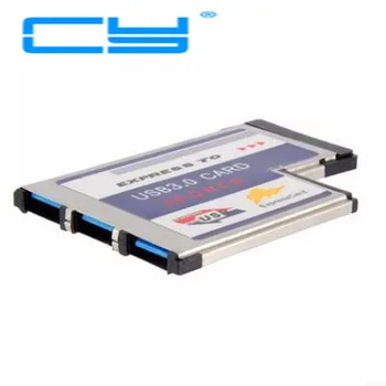 

PCI-E PCI Express Card ExpressCard 54mm 34mm T type to USB 3.0 3 Port Adapter Low Profile Short Body type for Laptop Notebook