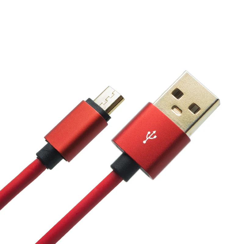 Кабель Micro USB для быстрой зарядки для мобильных телефонов Android, кабель для синхронизации данных и зарядки смартфонов для планшетных ПК 30 см 1 м 1,5 м 2 м 3 м - Цвет: Red