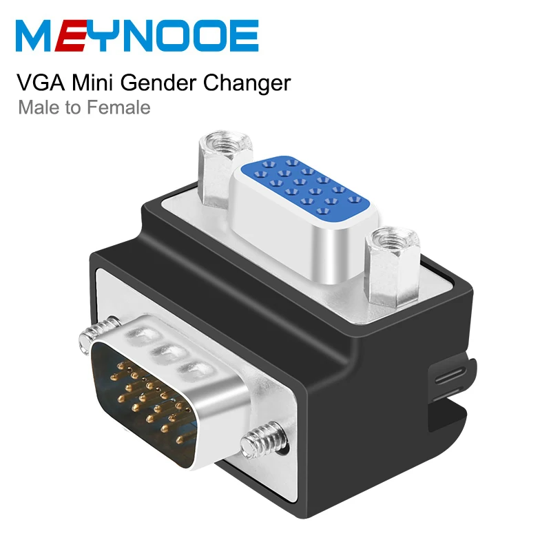 D Sub 15Pin VGA Extender VGA Digital Audio Converter VGA Mini Gender Changer 90 degree Connector 270 Degree VGA Extension Couple D Sub 15Pin VGA Extender VGA Digital Audio Converter VGA Mini Gender Changer 90 degree Connector 270 Degree VGA Extension Couple