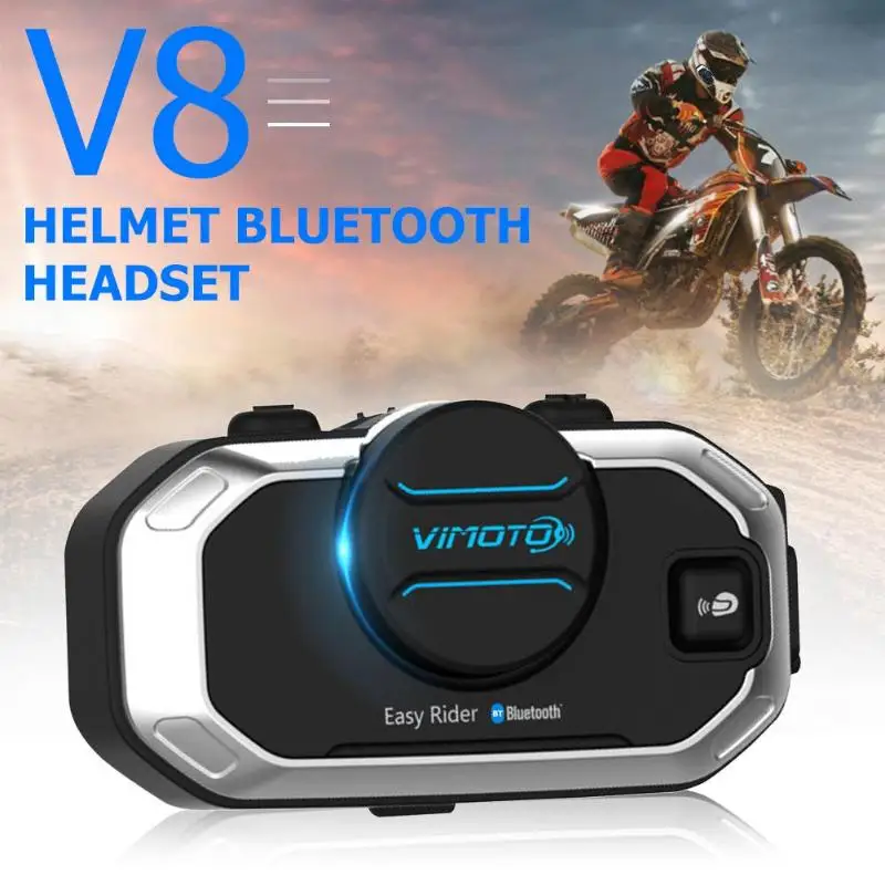 1/2 шт в наборе, DHL Vimoto V8 система внутренней связи по Bluetooth для шлема мотоцикла стерео гарнитуры наушники для мобильного телефона gps 2 рации