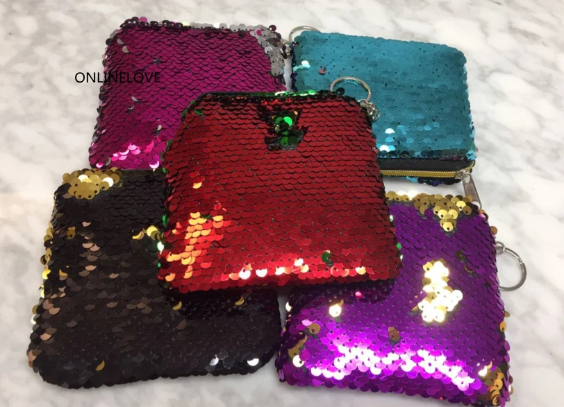 

1X Random Color - Fashion Square Shape Plush 12CM Approx. Girl's Plush Coin Purse , key chain small hand Coin Wallet Pouch