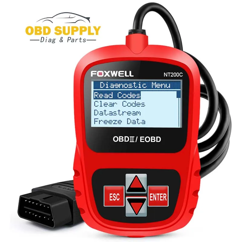 FOXWELL NT200C OBD2 Авто диагностический инструмент в русский OBDII EOBD двигателя проверьте