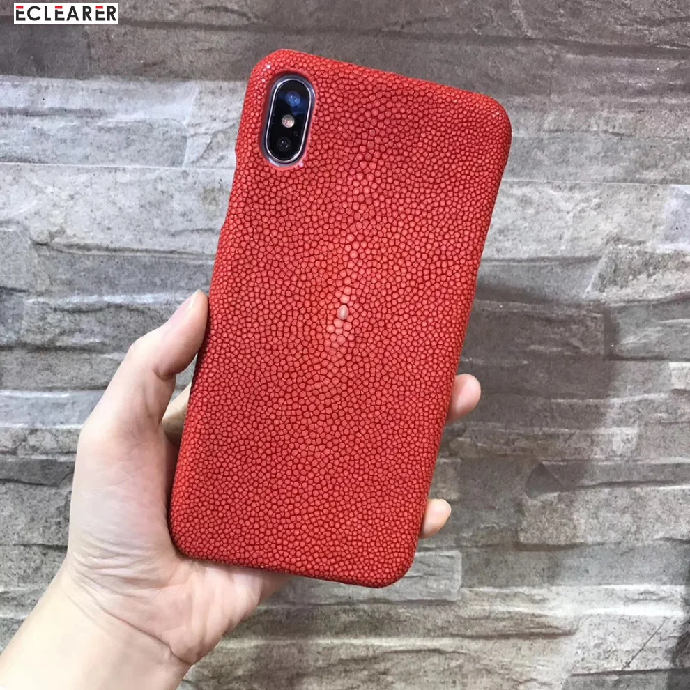 Модный кожаный чехол с натуральным жемчугом и рыбьей кожей для iPhone XS MAX/XR, задняя крышка, Роскошный кожаный чехол для iPhone XR XS MAX