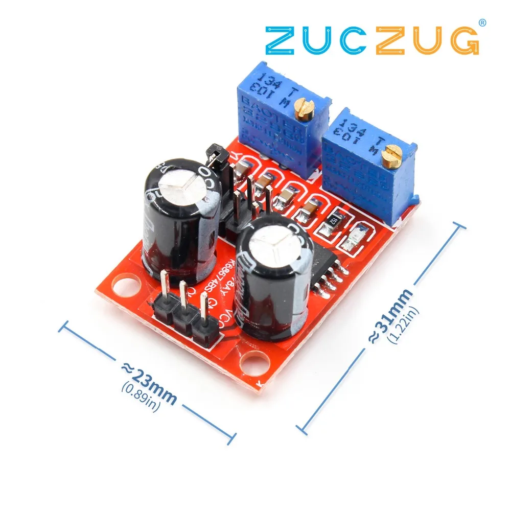 

NE555 Pulse Frequency Duty Cycle Adjustable Module Square Wave Signal Generator